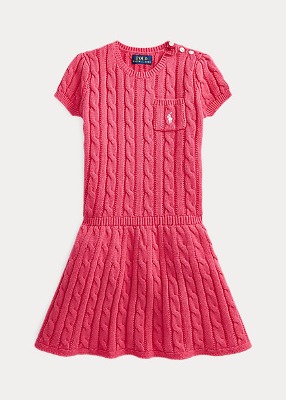 Polo Girls Cable-Knit Cotton Sweater Dress (2T-6X)