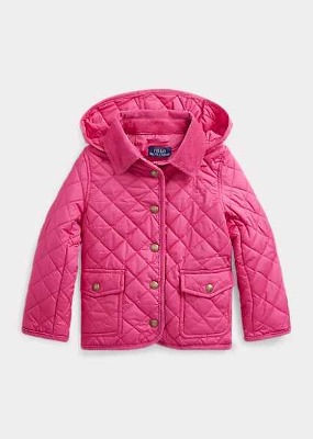 Polo Girls Quilted Water-Repellent Barn Jacket (2T-6X)