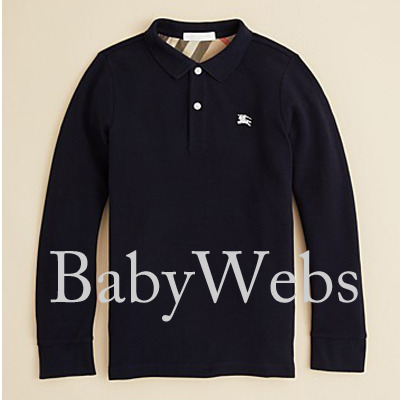 Burberry Kids Pique Polo Shirt/True Navy (Boys 7-14)