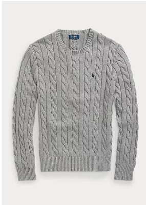 Polo Men Cable-Knit Cotton Sweater (XS-XXL)