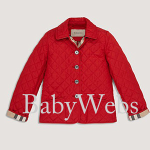 Burberry kids Westbury quilted jacket/Military red(Girls 7-14)