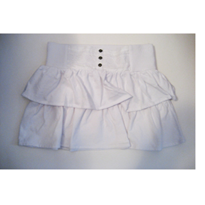 Cotton Tiered Skirt/ White (Girls 7-16)